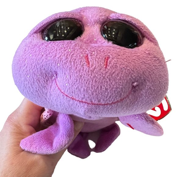 Ty Beanie Boo Slow-Poke Turtle Plush Pink Purple 2014 Stuffed Animal Toy - Picture 6 of 10